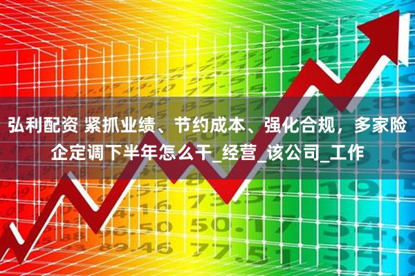 弘利配资 紧抓业绩、节约成本、强化合规,多家险企定调下半年怎么干_经营_该公司_工作